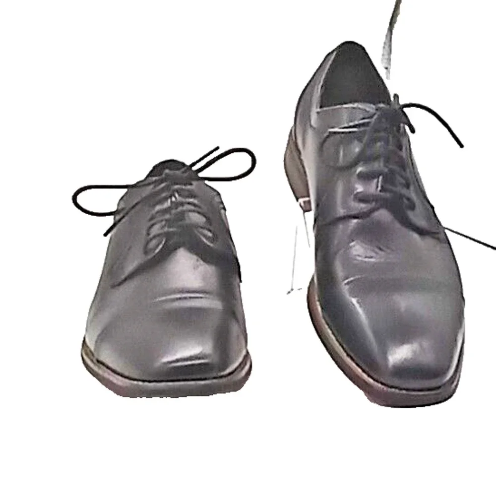 BRUNO MARC Oxfords Shoes Men's Size 8 M Leather Uppers Black Dress